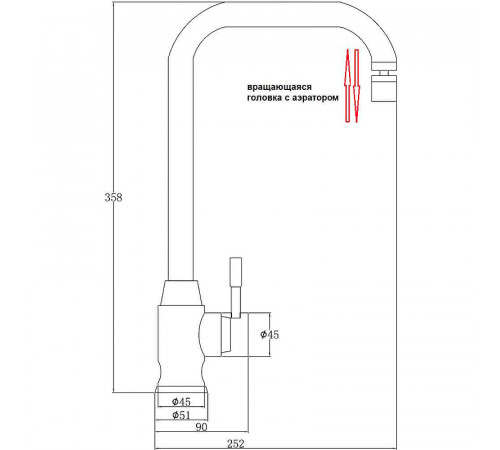 Смеситель для кухни ZorG Steel Hammer SH 5177 INOX Нержавеющая сталь