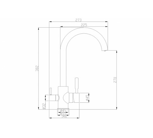 Смеситель для кухни ZorG Steel Hammer SH 713 BLACK CR Черный матовый