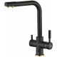 Смеситель для кухни ZorG Steel Hammer SH552BLACKBR Черный