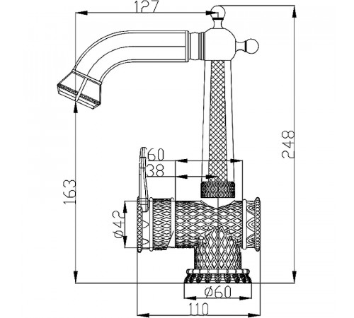 Смеситель для раковины ZorG Antic A 412U-BR Бронза