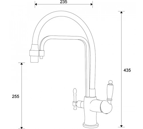 Смеситель для кухни ZorG Sanitary ZR342-8YF Хром Белый