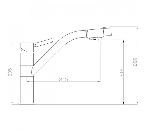 Смеситель для кухни ZorG Sanitary ZR401KF Хром