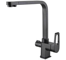 Смеситель для кухни ZorG Sanitary ZR334YF Черный металлик