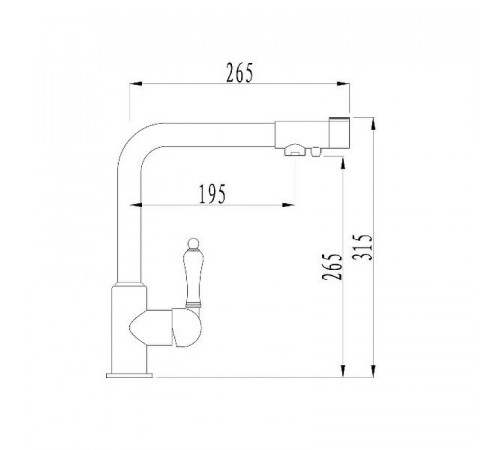 Смеситель для кухни ZorG Sanitary ZR320YF-33ЧЕРНЫЙМЕТАЛЛ Черный