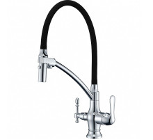 Смеситель для кухни ZorG Sanitary ZR 347-6 YF Хром Черный