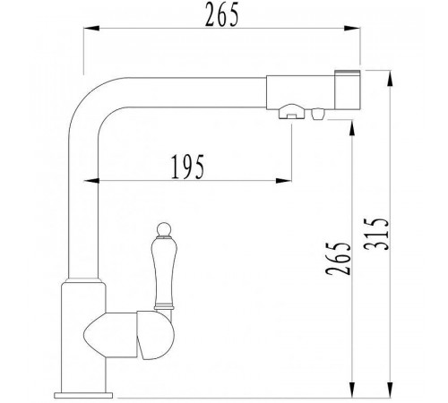 Смеситель для кухни ZorG Sanitary ZR320YF-33 Хром