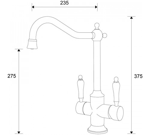 Смеситель для кухни ZorG Sanitary ZR344YFSTEEL Нержавеющая сталь