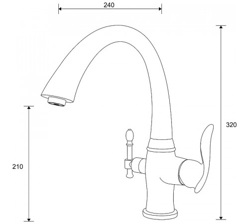 Смеситель для кухни ZorG Sanitary ZR340YF Хром