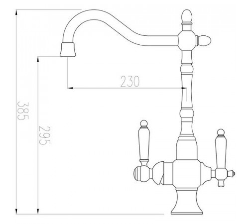 Смеситель для кухни ZorG Sanitary ZR336YF-50SATIN Сатин