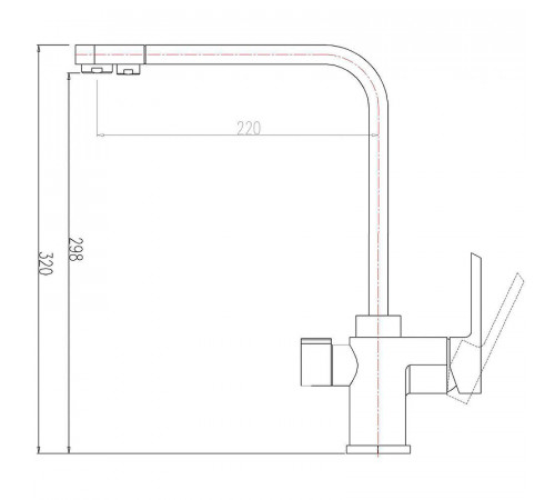 Смеситель для кухни ZorG Clean Water ZR 334 YF- КВАРЦ Кварц