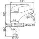 Смеситель для раковины Ledeme H38-B 1038-ВL Хром