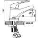 Смеситель для раковины Ledeme H39-B 1039-ВL Хром