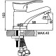 Смеситель для раковины Ledeme H14-B 1014-BL Хром