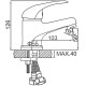 Смеситель для раковины Ledeme H02-B 1002-ВL Хром