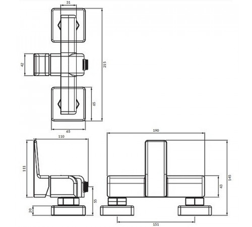 Смеситель для душа Omnires Parma PM7440GR Графит