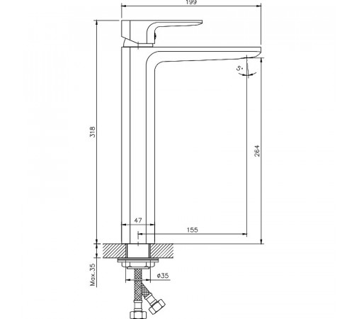 Смеситель для раковины Koller Pool Trend TR0200XL Хром