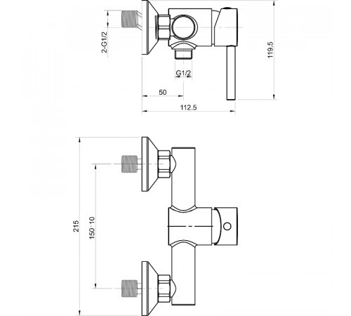 Смеситель для душа Koller Pool Orion OR0450 Хром