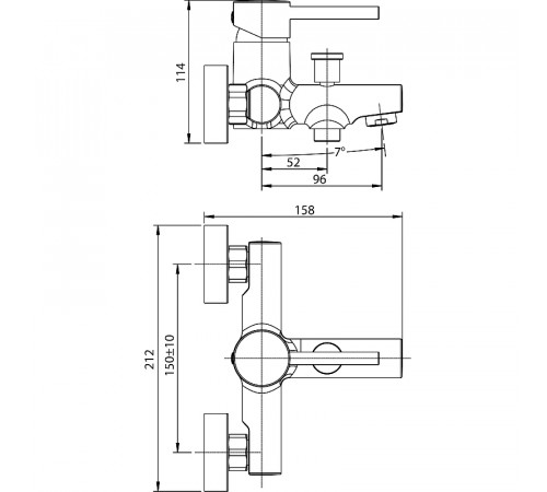 Смеситель для ванны Koller Pool Orion OR0100 Хром