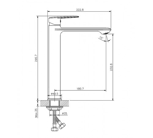 Смеситель для раковины Koller Pool Line XL LN0200XL Хром