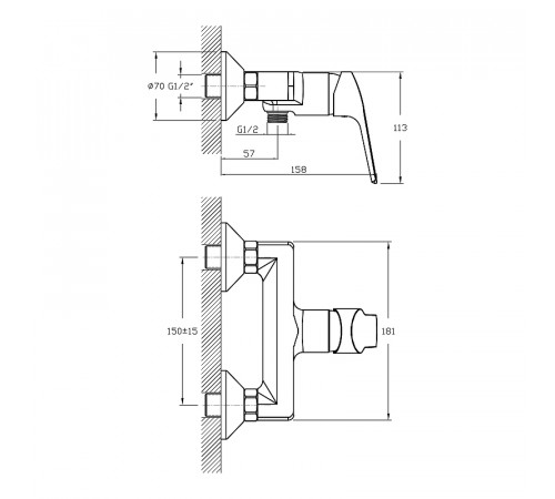 Смеситель для душа Koller Pool Twist TW0400 Хром