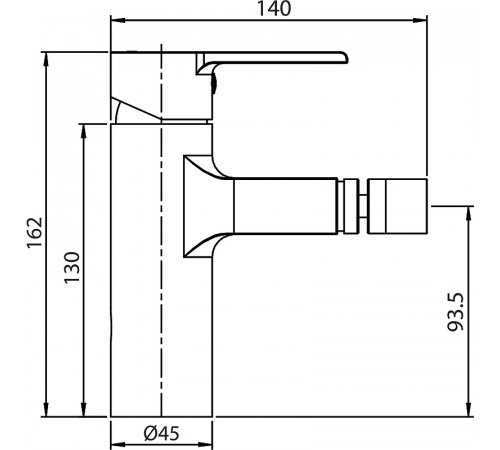 Смеситель для биде Koller Pool Kvadro Arc KA0300 Хром