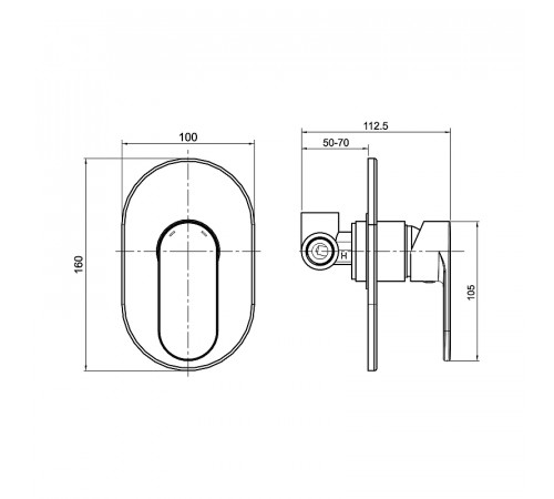 Смеситель для душа Koller Pool Round Arc RA10450 Хром