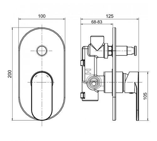 Смеситель для душа Koller Pool Round Arc RA10150 Хром