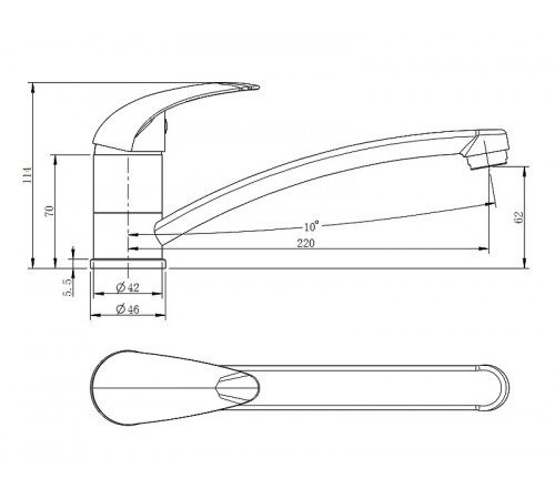 Смеситель для кухни Koller Pool Design Plus DS01000S Хром