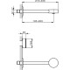 Смеситель для раковины Cisal Slim SM01351040 Черный матовый