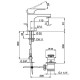 Смеситель для раковины Cisal Cubic CU00051121 Хром