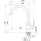 Смеситель для кухни Point PN3101BG Бежевый Хром