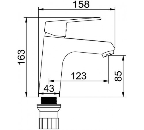 Смеситель для раковины Accoona H69 A9669 Хром