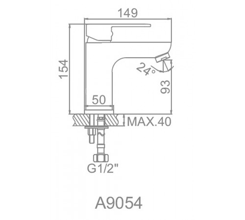 Смеситель для раковины Accoona H54 A9054 Хром