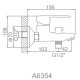 Смеситель для ванны Accoona H54 A6354 Хром