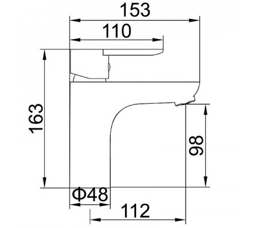 Смеситель для раковины Accoona H08 A9008 Хром