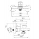 Смеситель для ванны Accoona H115 A63115 Хром