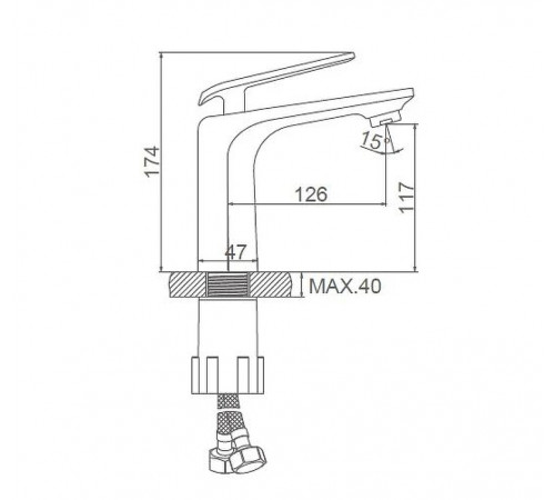 Смеситель для раковины Accoona H123 A90123 Хром