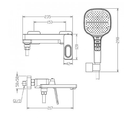 Смеситель для ванны Raglo R51.30 Хром