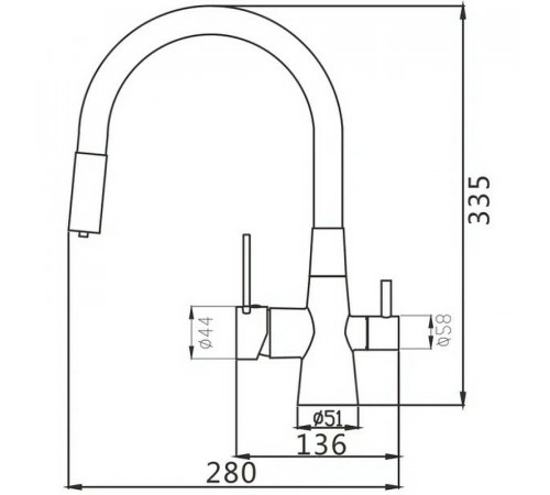 Смеситель для кухни Maretti Project Black PB31RGF71 Черный матовый