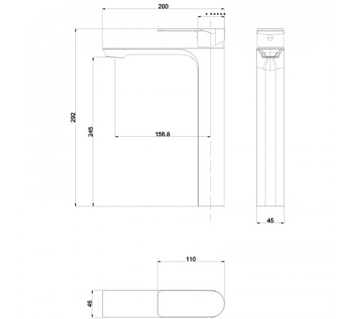 Смеситель для раковины beWash Purify BVMM0BH500 Хром