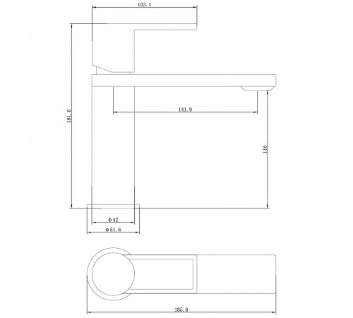 Смеситель для раковины beWash Element BVMM0BS700 Хром