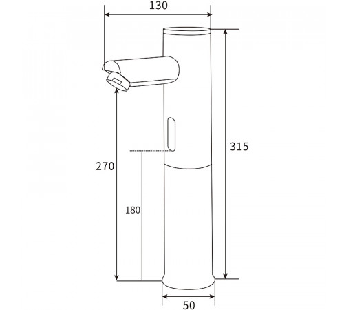 Смеситель для раковины beWash Photocell BWAM0BH808 Хром