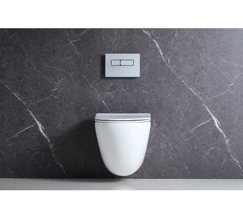 Комплект унитаза с инсталляцией BelBagno Amanda BB051CHR/BB051SC/BB002-80/BB014-SR-BIANCO с сиденьем Микролифт и Белой клавишей смыва