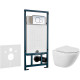 Комплект унитаза BelBagno Amanda BB051CHR+BB051SC с сиденьем Микролифт и инсталляцией WeltWasser WW Marberg 507 10000005949+10000005952 с клавишей смыва Хром глянцевый