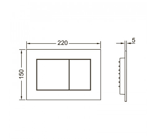 Комплект унитаза BelBagno Amanda BB051CHR+BB051SC с инсталляцией Tece Base K440407 с сиденьем Микролифт и Черной матовой клавишей смыва