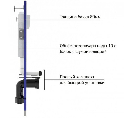 Комплект унитаза BelBagno Amanda BB051CHR+BB051SC с инсталляцией Berges Novum L5 040215 с сиденьем Микролифт и Черной матовой клавишей смыва