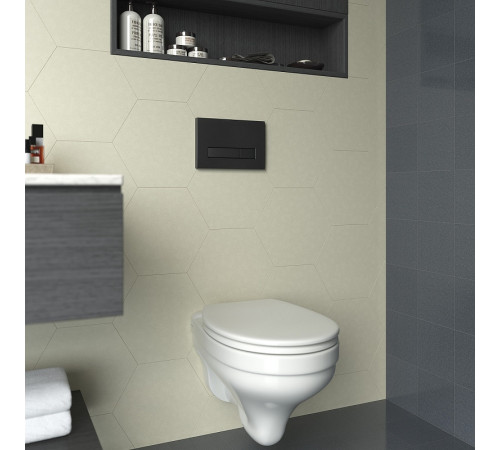 Комплект унитаза BelBagno Amanda BB051CHR+BB051SC с инсталляцией Berges Atom 410 040340 с сиденьем Микролифт и Черной матовой клавишей смыва