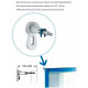 Комплект унитаза BelBagno Amanda BB051CHR+BB051SC с инсталляцией Grohe Rapid SL 38811KF0 с сиденьем Микролифт и Черной матовой клавишей смыва