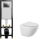 Комплект унитаза BelBagno Amanda BB051CHR+BB051SC с инсталляцией Cersanit Black 35 S-IN-BLACK-Cg-w с сиденьем Микролифт и клавишей смыва Хром