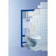 Комплект унитаза BelBagno Amanda BB051CHR+BB051SC с инсталляцией Grohe Rapid SL 38775001 с сиденьем Микролифт и клавишей смыва Хром